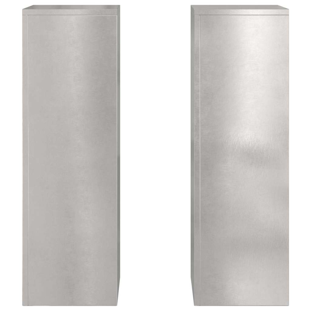 Pflanzenständer 2 pcs Silber 24 x 24 x 75 cm Edelstahl