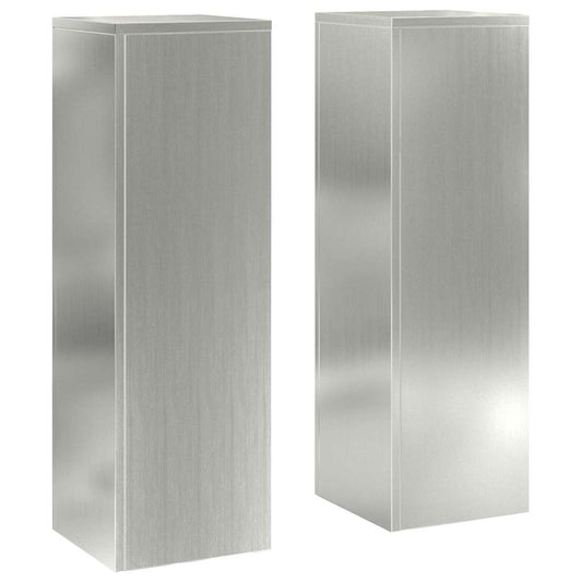 Pflanzenständer 2 pcs Silber 24 x 24 x 75 cm Verzinkter Stahl