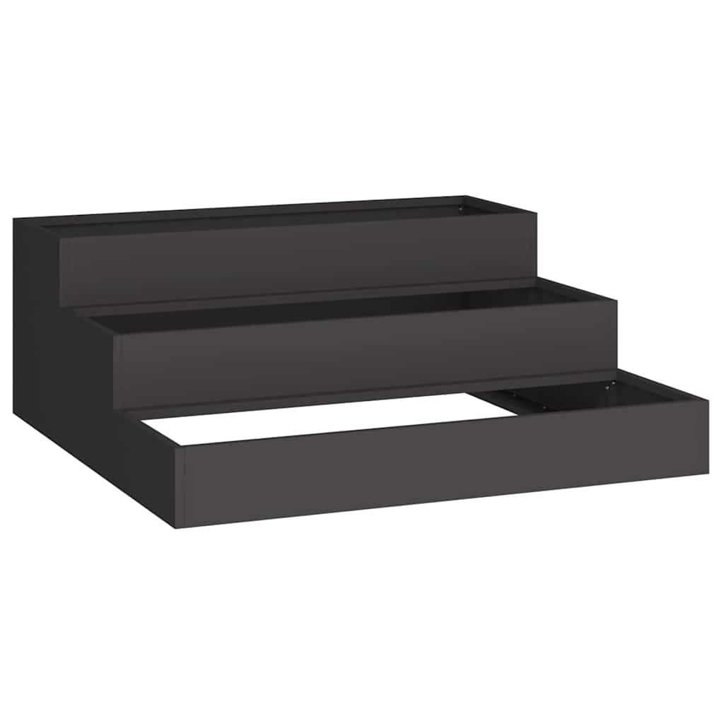 Gartenblumentopf Schwarz 90 x 90 x 35 cm Stahl
