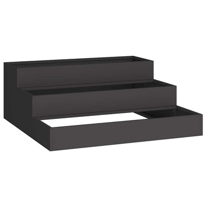 Gartenblumentopf Schwarz 90 x 90 x 35 cm Stahl