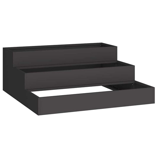 Gartenblumentopf Schwarz 90 x 90 x 35 cm Stahl