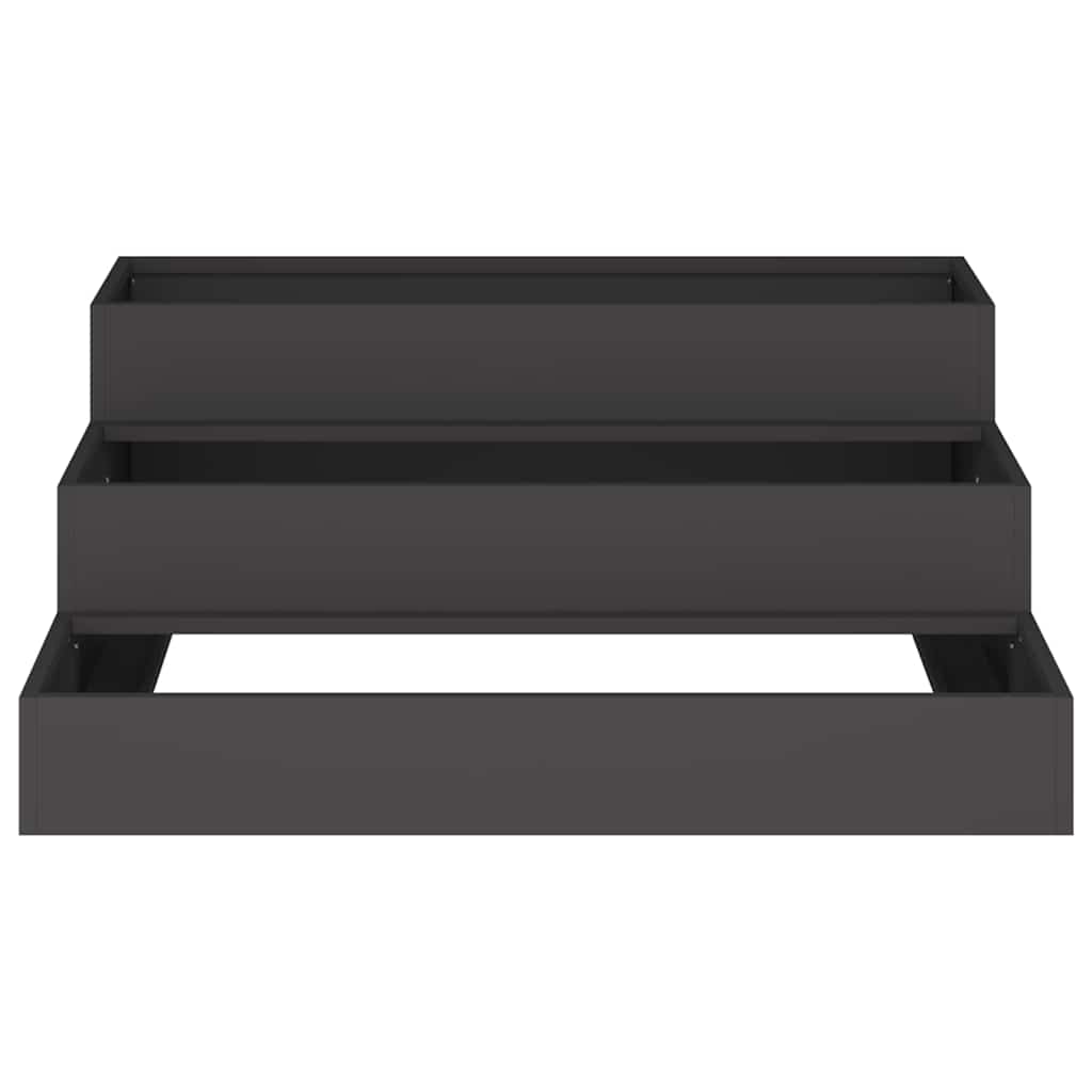 Gartenblumentopf Schwarz 90 x 90 x 35 cm Stahl