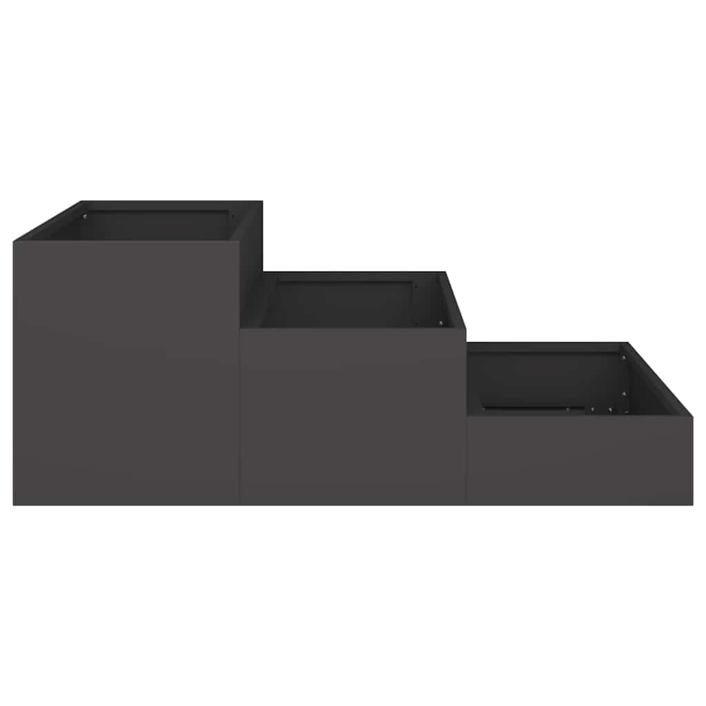Gartenblumentopf Schwarz 90 x 90 x 35 cm Stahl