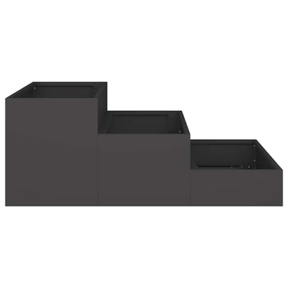 Gartenblumentopf Schwarz 90 x 90 x 35 cm Stahl