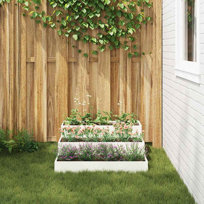 Gartenblumentopf Weiß 90 x 90 x 35 cm Stahl