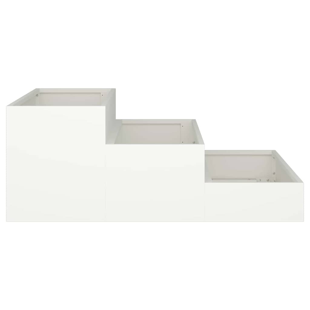 Gartenblumentopf Weiß 90 x 90 x 35 cm Stahl