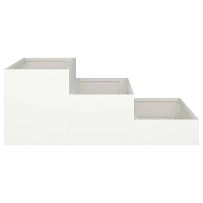 Gartenblumentopf Weiß 90 x 90 x 35 cm Stahl
