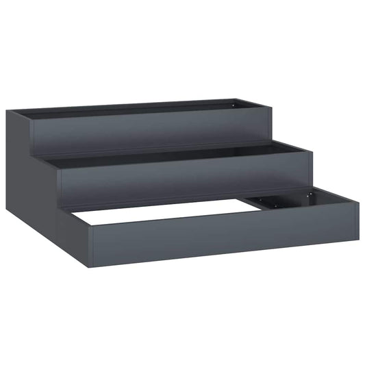 Gartenblumentopf Anthrazit 90 x 90 x 35 cm Stahl