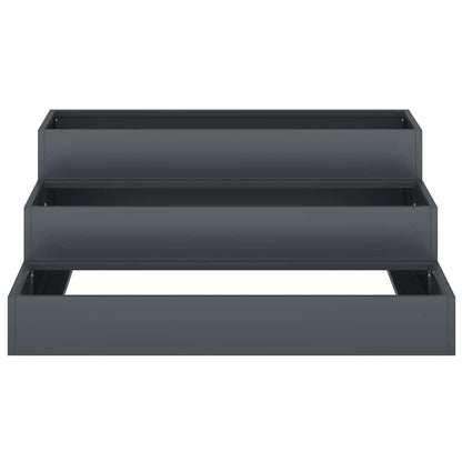 Gartenblumentopf Anthrazit 90 x 90 x 35 cm Stahl