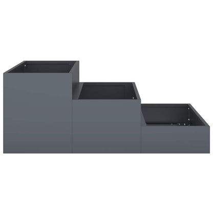Gartenblumentopf Anthrazit 90 x 90 x 35 cm Stahl