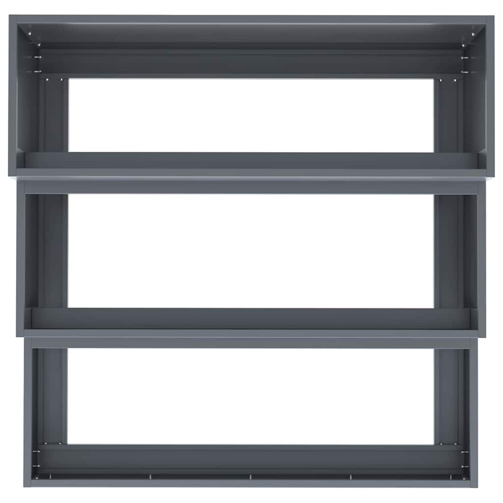 Gartenblumentopf Anthrazit 90 x 90 x 35 cm Stahl