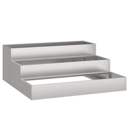 Gartenblumentopf Silber 90 x 90 x 35 cm Edelstahl