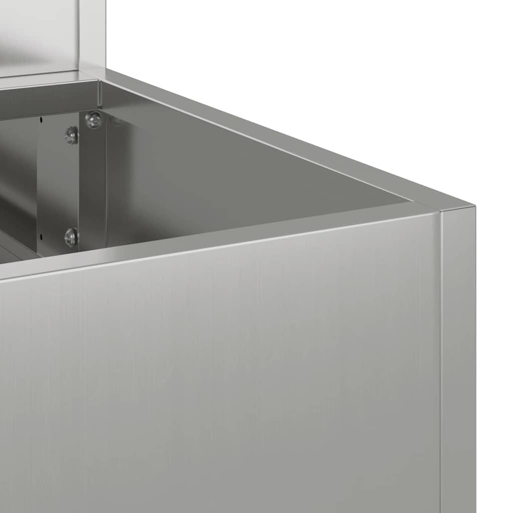Gartenblumentopf Silber 90 x 90 x 35 cm Verzinkter Stahl