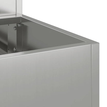 Gartenblumentopf Silber 90 x 90 x 35 cm Verzinkter Stahl