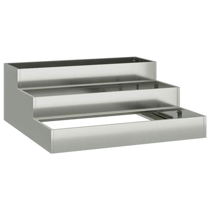 Gartenblumentopf Silber 90 x 90 x 35 cm Verzinkter Stahl