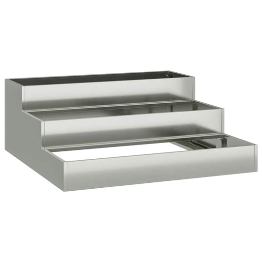 Gartenblumentopf Silber 90 x 90 x 35 cm Verzinkter Stahl