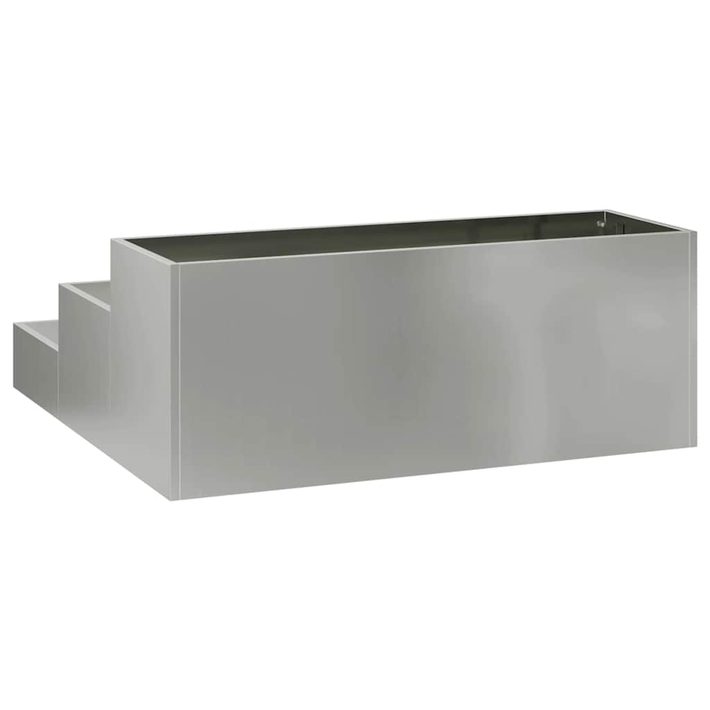 Gartenblumentopf Silber 90 x 90 x 35 cm Verzinkter Stahl