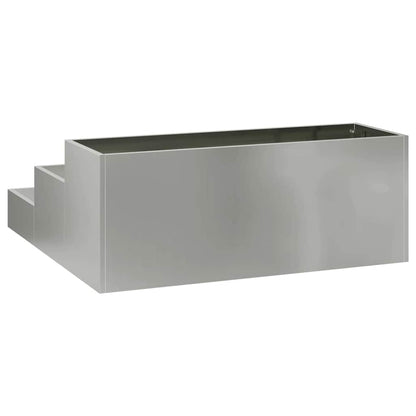 Gartenblumentopf Silber 90 x 90 x 35 cm Verzinkter Stahl