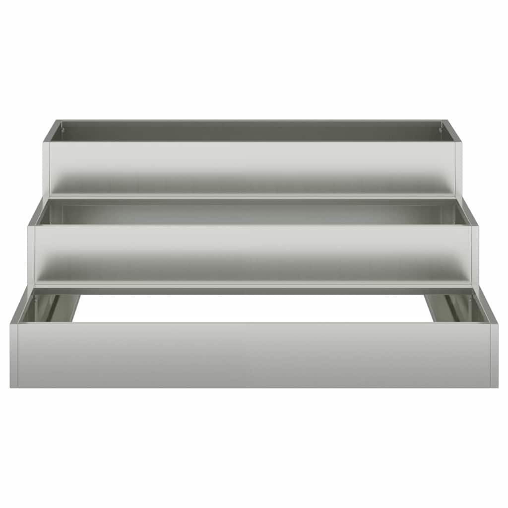 Gartenblumentopf Silber 90 x 90 x 35 cm Verzinkter Stahl