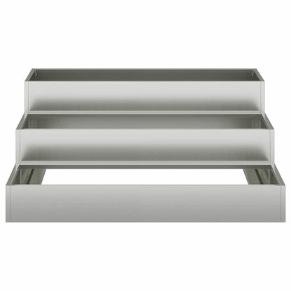 Gartenblumentopf Silber 90 x 90 x 35 cm Verzinkter Stahl