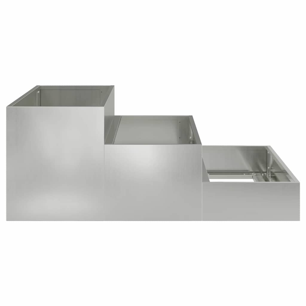 Gartenblumentopf Silber 90 x 90 x 35 cm Verzinkter Stahl