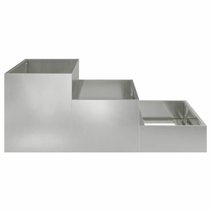 Gartenblumentopf Silber 90 x 90 x 35 cm Verzinkter Stahl
