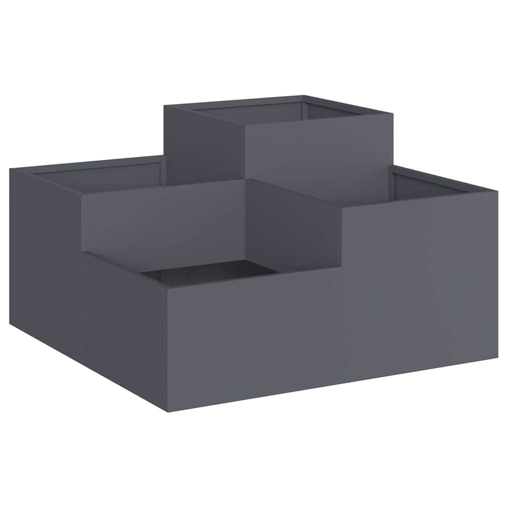 Gartenblumentopf Anthrazit 80 x 80 x 48 cm Stahl