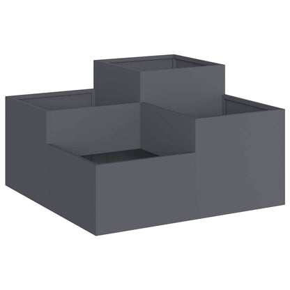 Gartenblumentopf Anthrazit 80 x 80 x 48 cm Stahl