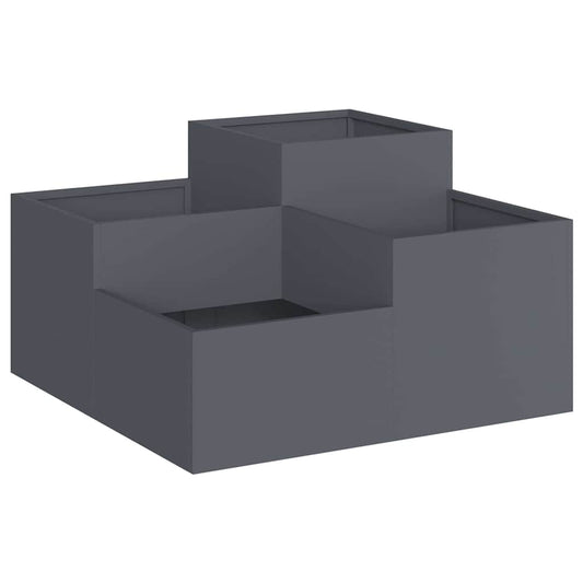 Gartenblumentopf Anthrazit 80 x 80 x 48 cm Stahl