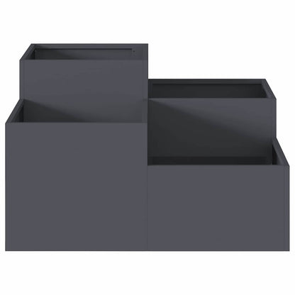 Gartenblumentopf Anthrazit 80 x 80 x 48 cm Stahl