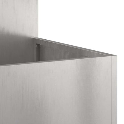 Gartenblumentopf Silber 80 x 80 x 48 cm Edelstahl