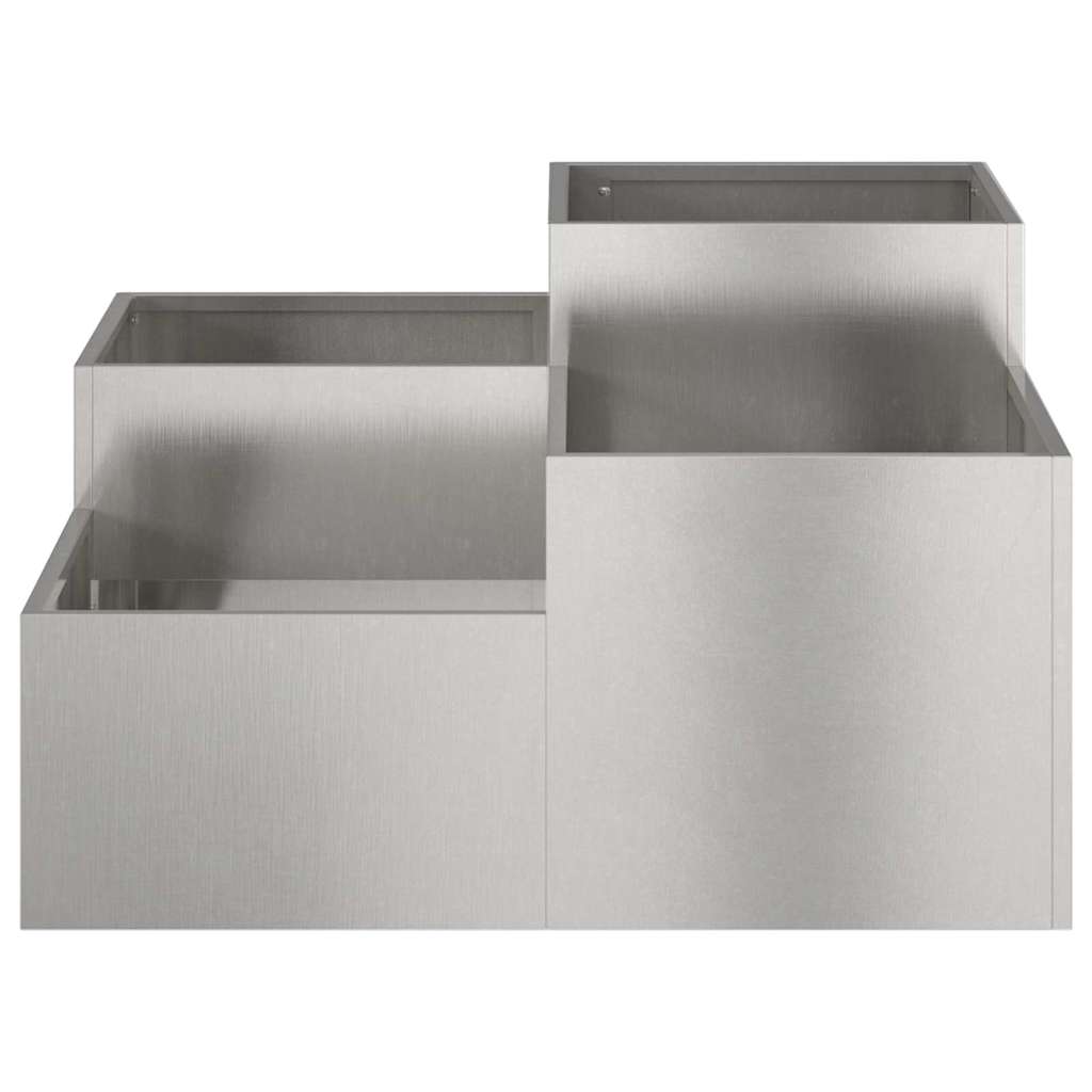 Gartenblumentopf Silber 80 x 80 x 48 cm Edelstahl