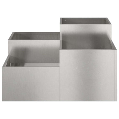 Gartenblumentopf Silber 80 x 80 x 48 cm Edelstahl