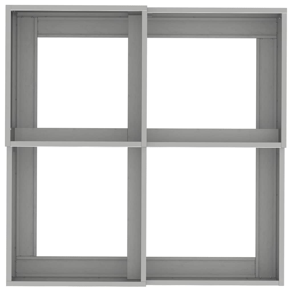 Gartenblumentopf Silber 80 x 80 x 48 cm Edelstahl