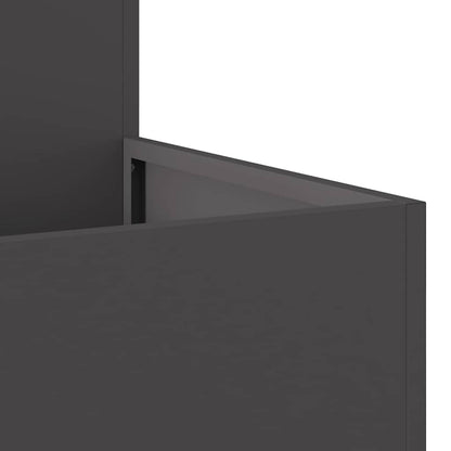 Gartenblumentopf Schwarz 100 x 100 x 48 cm Stahl