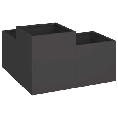 Gartenblumentopf Schwarz 100 x 100 x 48 cm Stahl