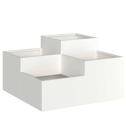Gartenblumentopf Weiß 100 x 100 x 48 cm Stahl