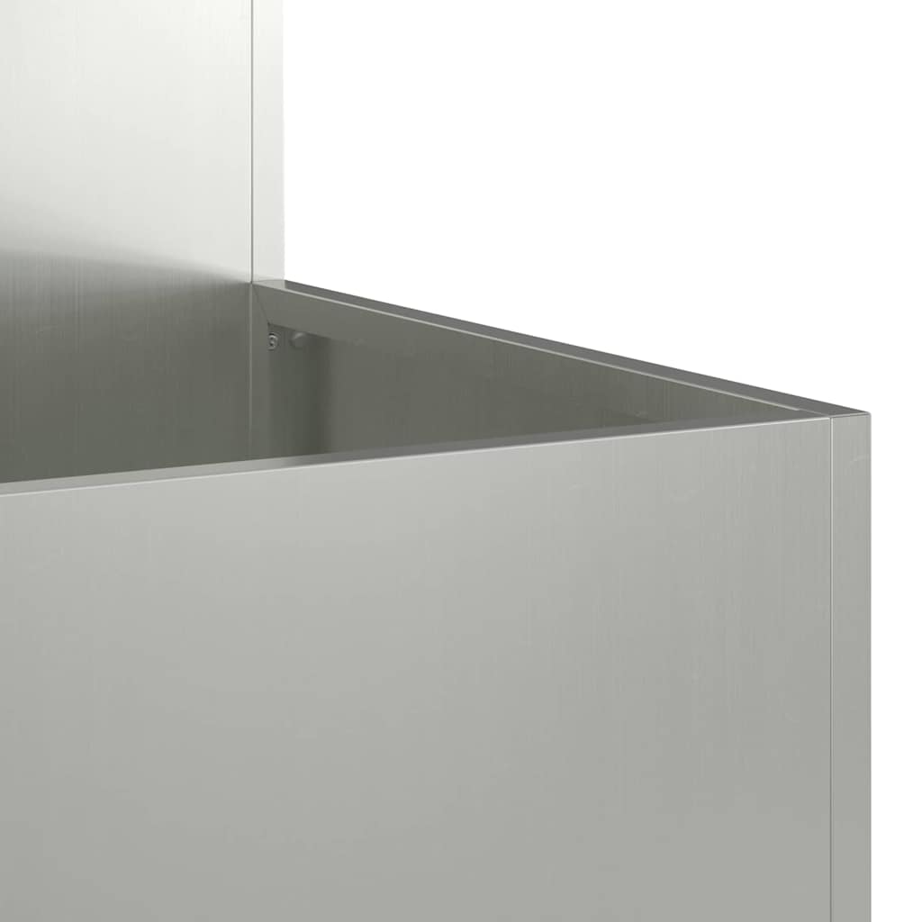 Gartenblumentopf Silber 100 x 100 x 48 cm Verzinkter Stahl