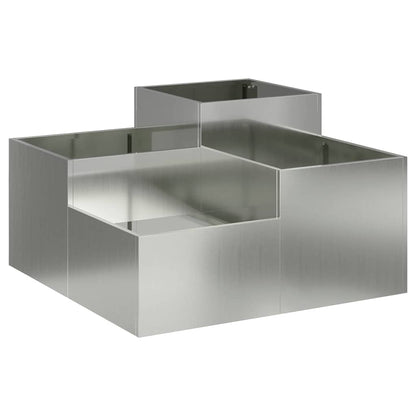 Gartenblumentopf Silber 100 x 100 x 48 cm Verzinkter Stahl