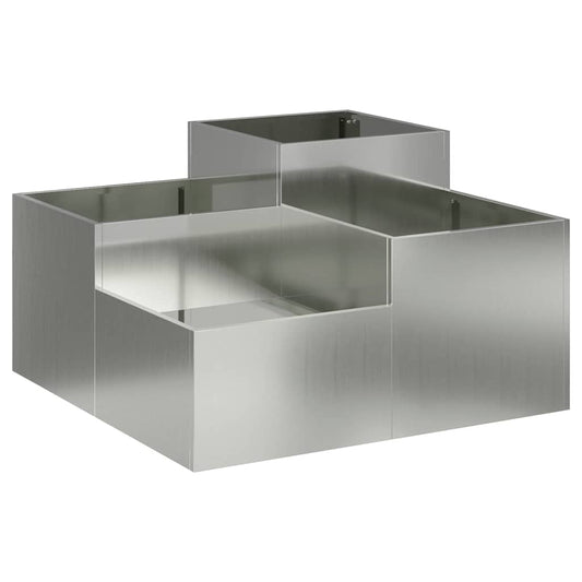 Gartenblumentopf Silber 100 x 100 x 48 cm Verzinkter Stahl