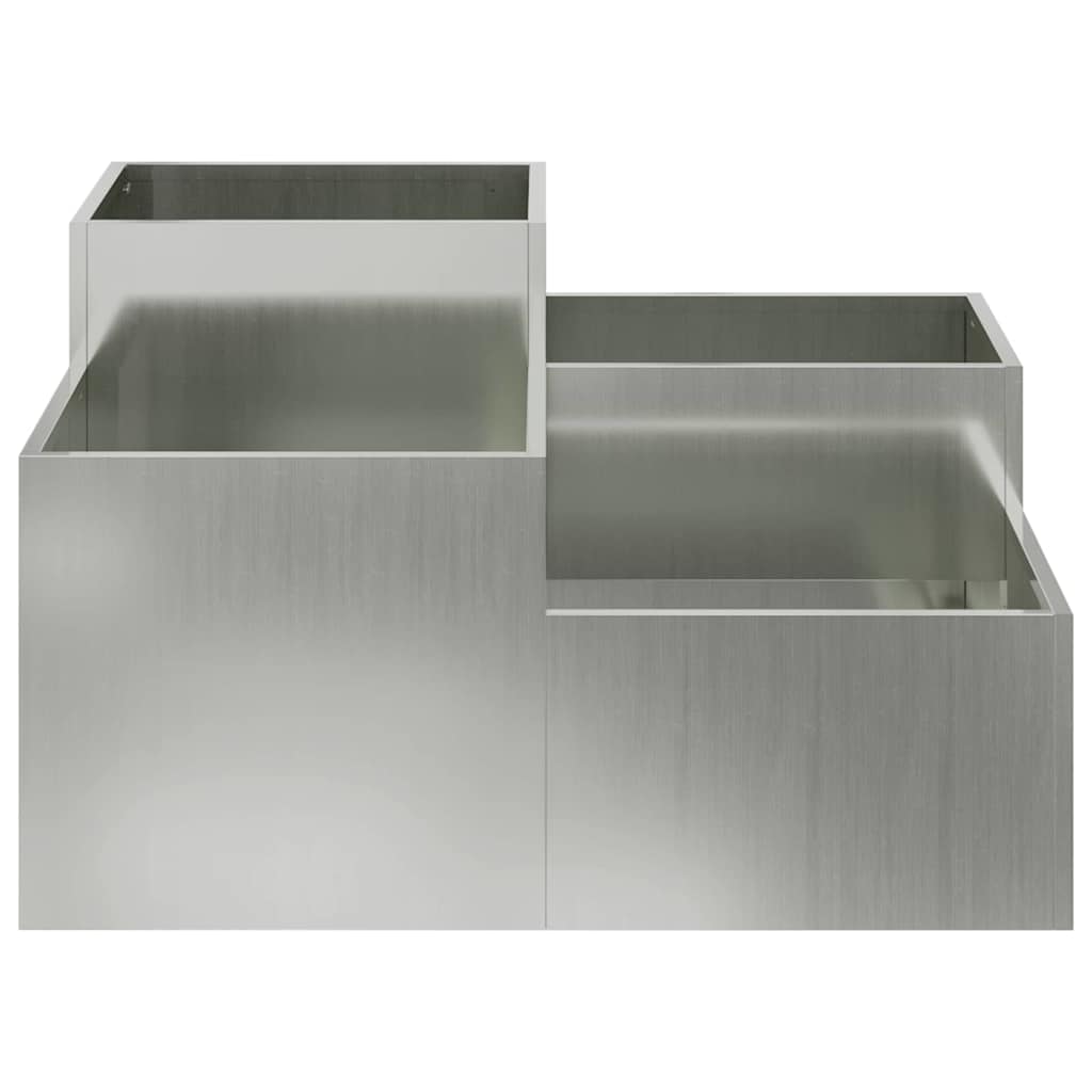 Gartenblumentopf Silber 100 x 100 x 48 cm Verzinkter Stahl