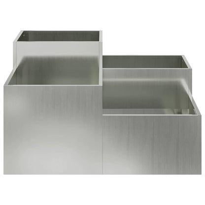 Gartenblumentopf Silber 100 x 100 x 48 cm Verzinkter Stahl