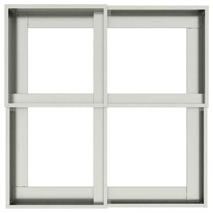 Gartenblumentopf Silber 100 x 100 x 48 cm Verzinkter Stahl
