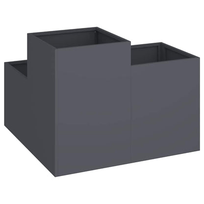 Gartenblumentopf Anthrazit 80 x 80 x 60 cm Stahl