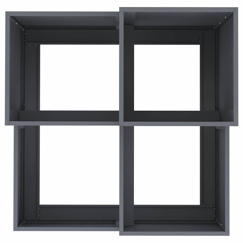 Gartenblumentopf Anthrazit 80 x 80 x 60 cm Stahl