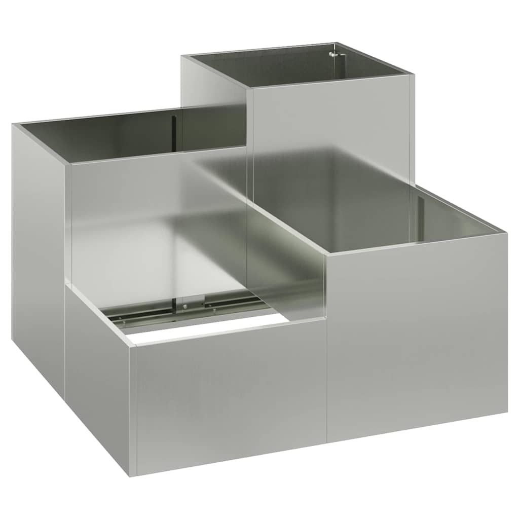 Gartenblumentopf Silber 80 x 80 x 60 cm Verzinkter Stahl