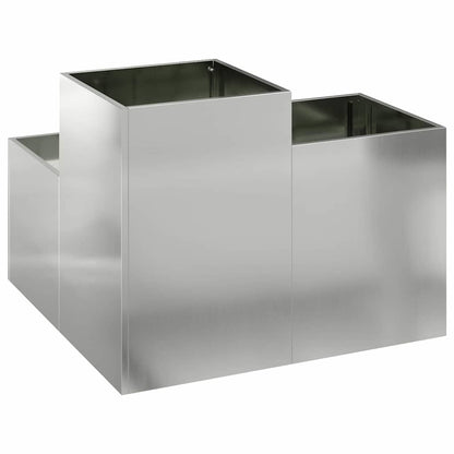 Gartenblumentopf Silber 80 x 80 x 60 cm Verzinkter Stahl