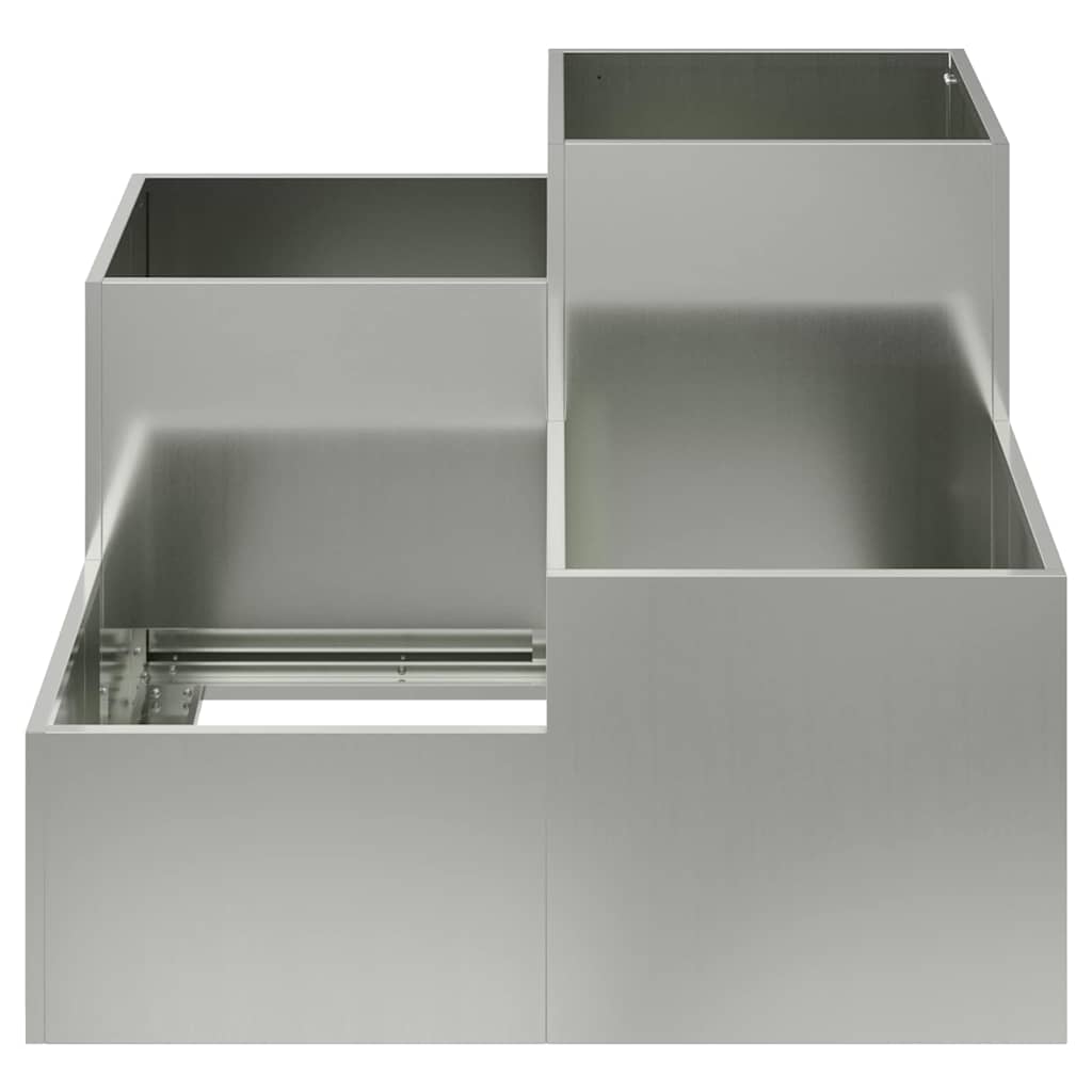Gartenblumentopf Silber 80 x 80 x 60 cm Verzinkter Stahl