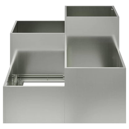 Gartenblumentopf Silber 80 x 80 x 60 cm Verzinkter Stahl
