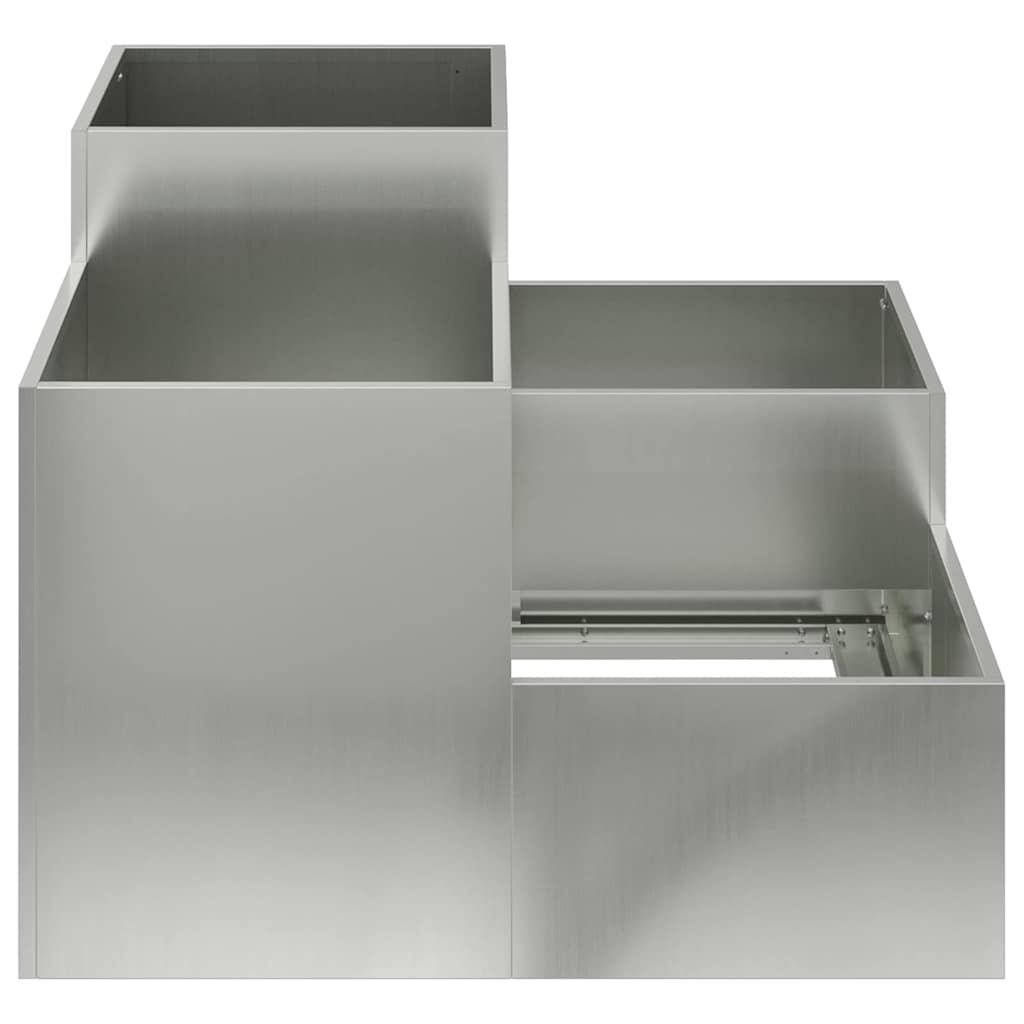 Gartenblumentopf Silber 80 x 80 x 60 cm Verzinkter Stahl